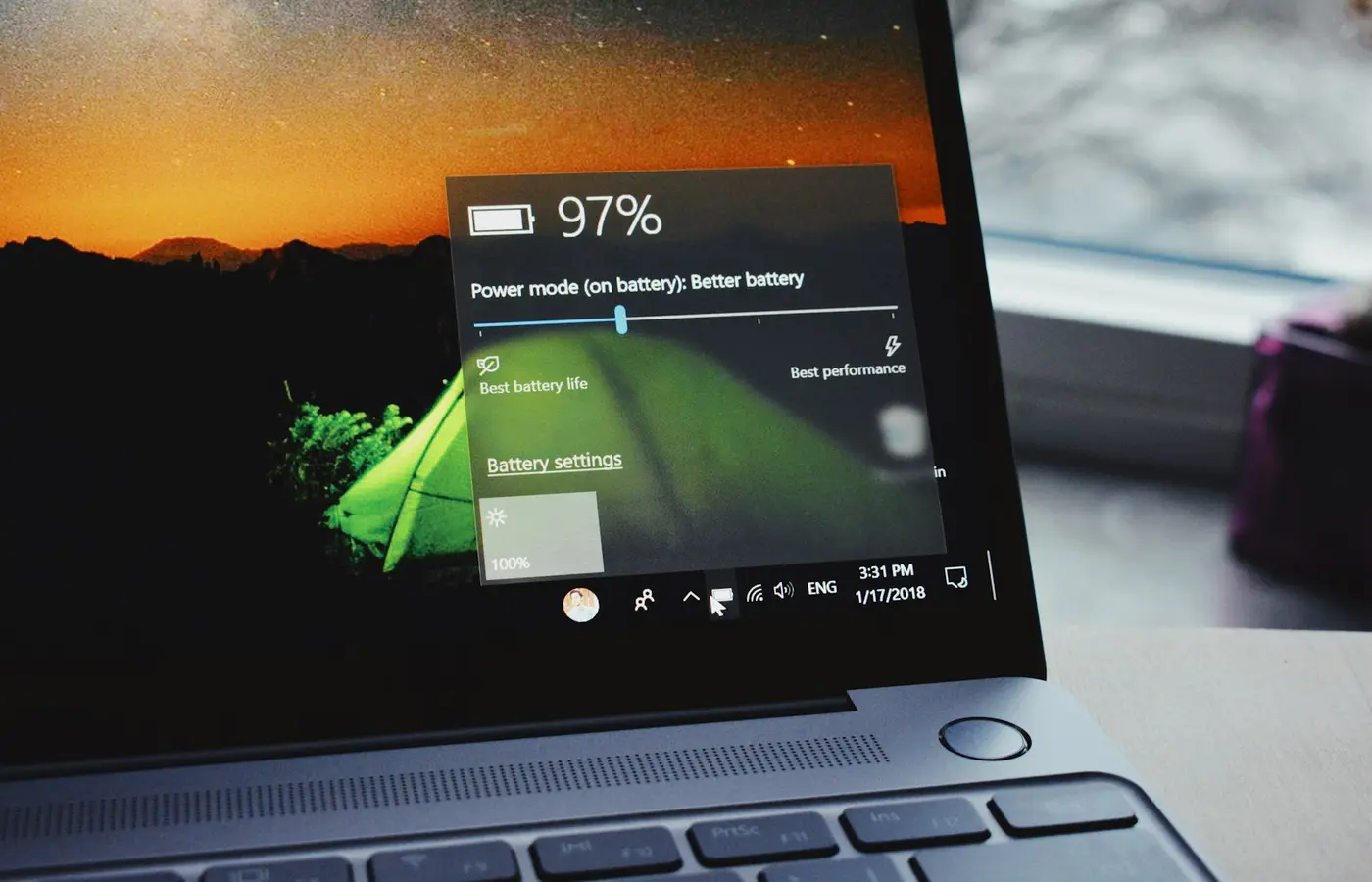Laptop battery health settings