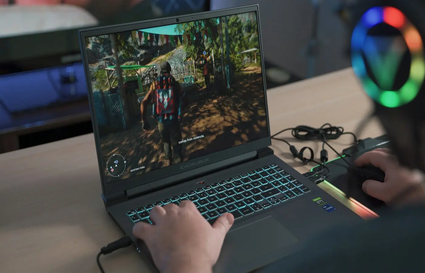 Gaming laptop with a QHD display